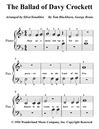 The Ballad Of Davy Crockett (arr. SilverTonalities)