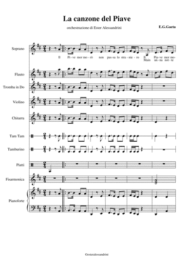 La canzone del Piave (arr. Ester Alessandrini)