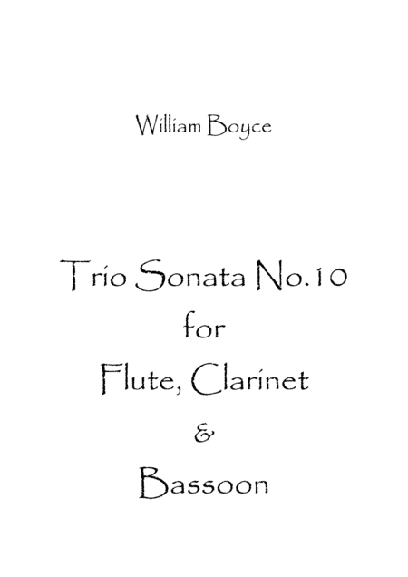 Trio Sonata No.10 (arr. Spence Bundy)