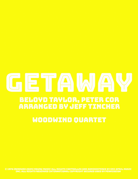 Getaway (arr. Jeff Tincher)