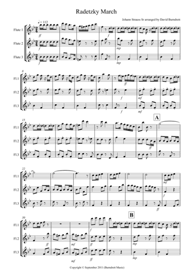 Radetzky March for Flute Trio (arr. David Burndrett)