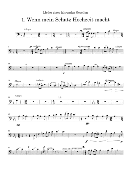 Mahler Songs of a Wayfarer No. 1 (arr. Philip Brink)
