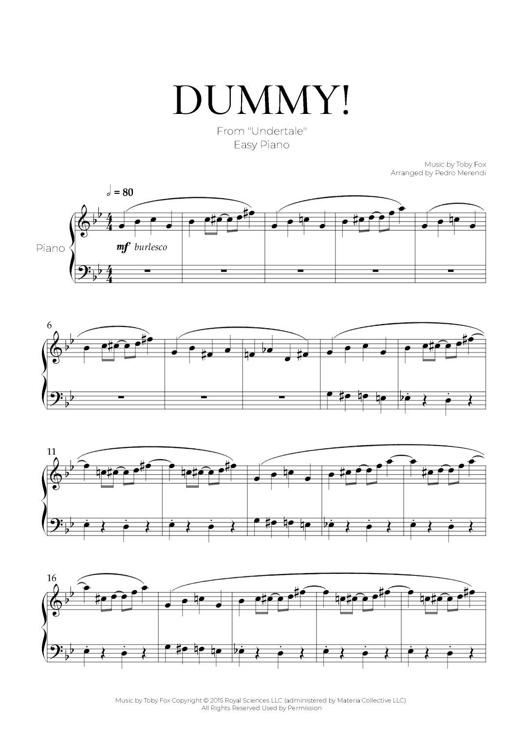 Dummy! (arr. Pedro Merendi)