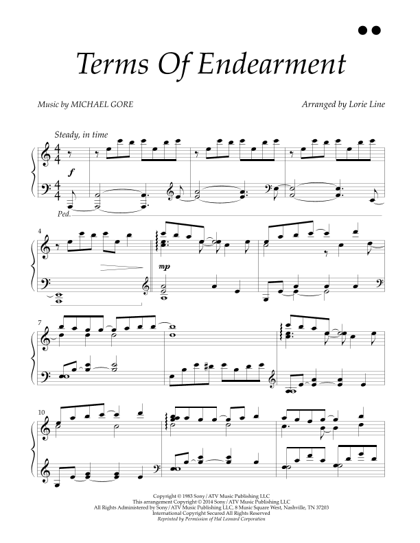 Theme From "terms Of Endearment" (arr. Lorie Line)