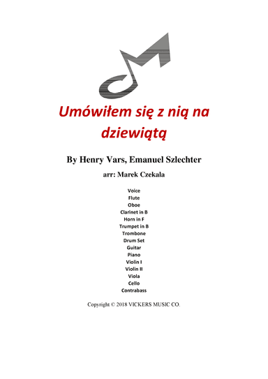 Umowilem Sie Z Nia Na Dzuewiaia (arr. Marek Czekala)