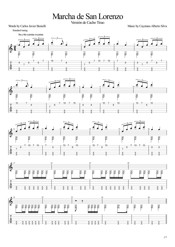 Marcha de San Lorenzo (Argentine march) (arr. Leonardo Ramos)