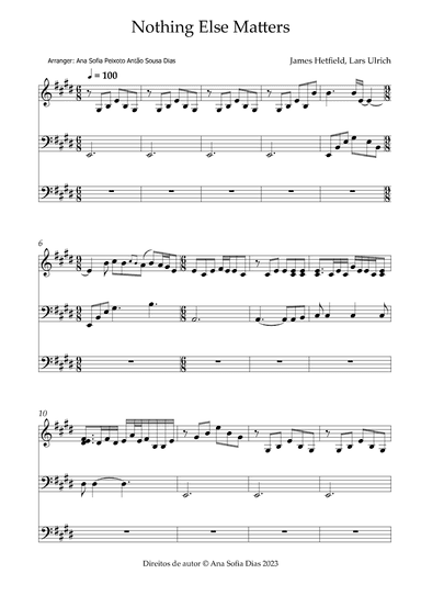 Nothing Else Matters (arr. Ana Sofia Peixoto Antão Sousa Dias)