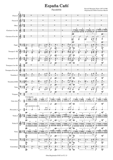 España Cañí - Pasodoble - Espana Cani (arr. Pablo Guerrero-Martín)