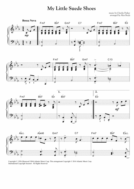 My Little Suede Shoes (arr. Alex Boyle)