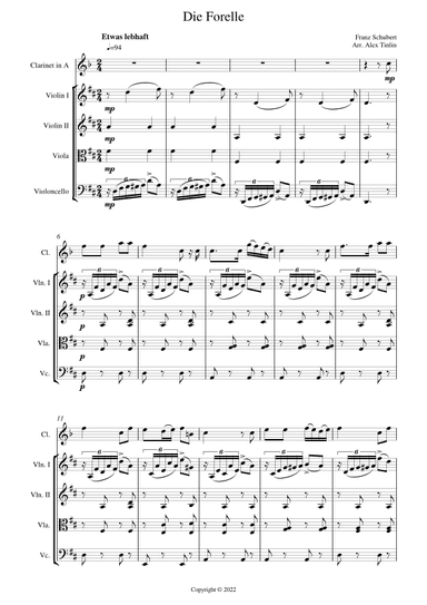 Die Forelle (arr. Alex Tinlin)