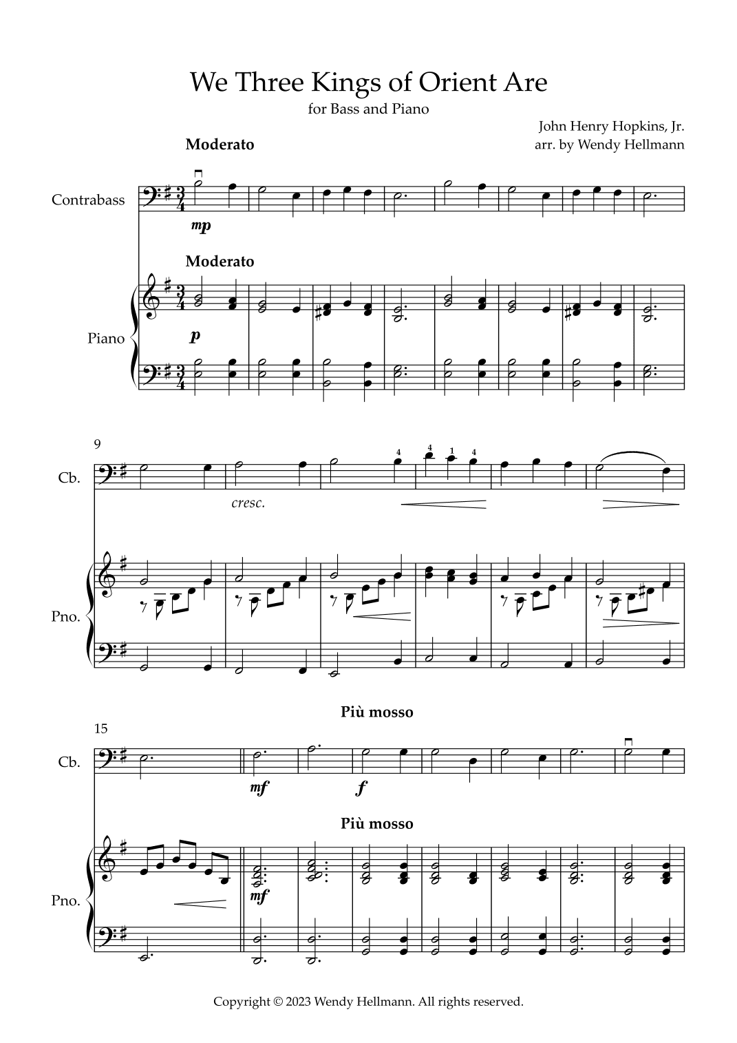 We Three Kings of Orient Are (arr. Wendy Hellmann)