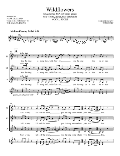 Wildflowers (arr. Mark Grizzard)