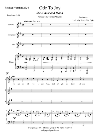 Ode to Joy (arr. Thomas Quigley)