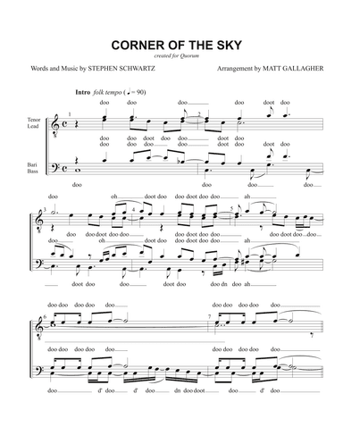 Corner Of The Sky (arr. Matt Gallagher)