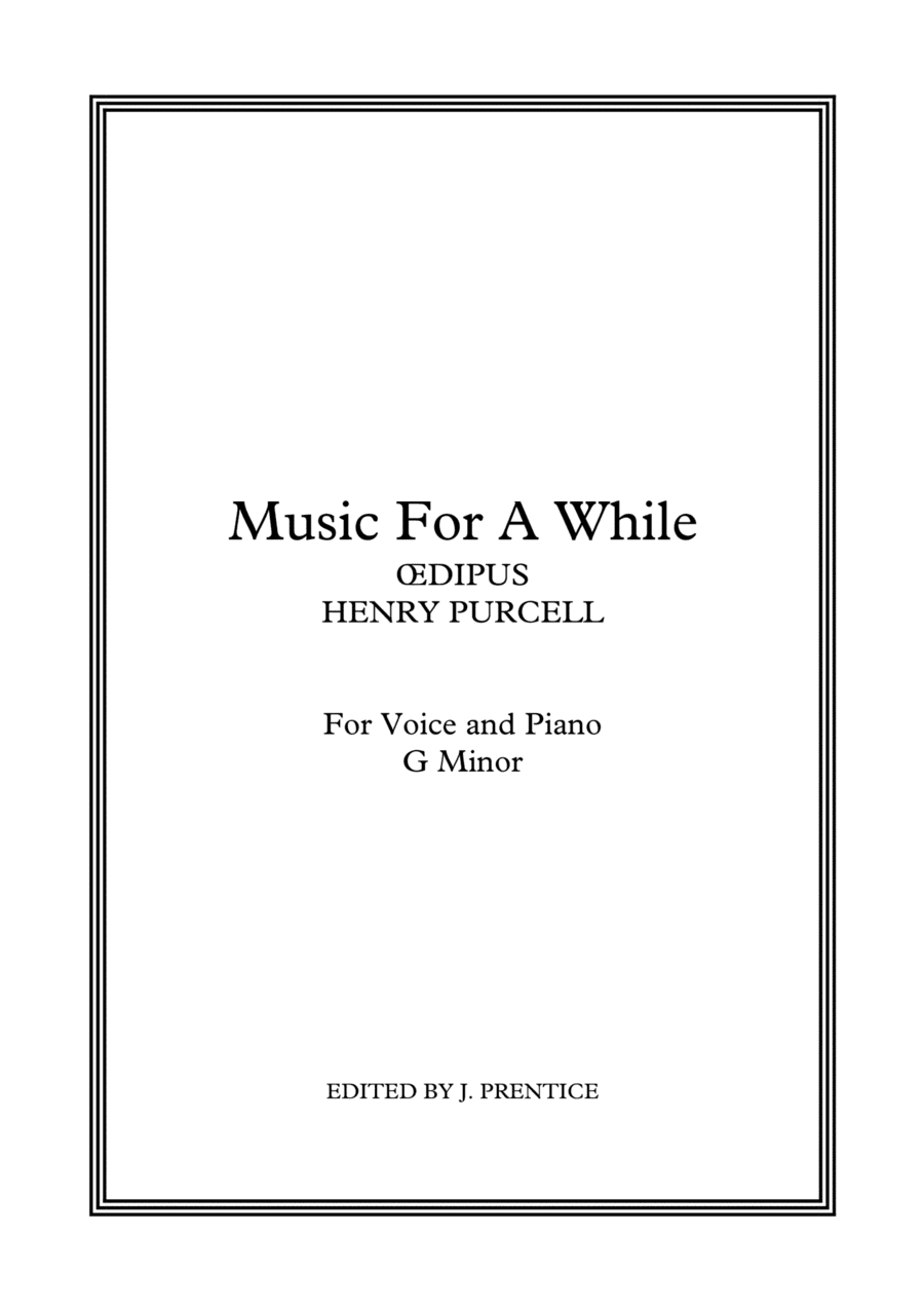 Music for a While (G Minor) (arr. Jonathan Prentice)