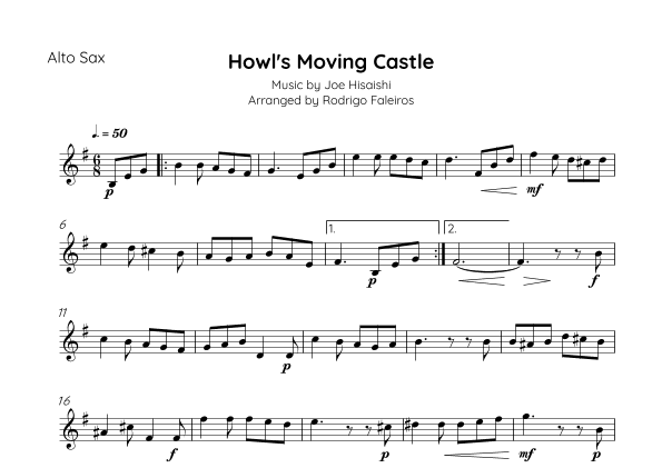 Howl's Moving Castle (arr. Rodrigo Faleiros)