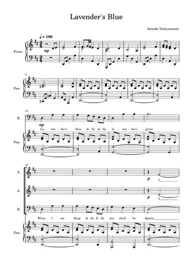 Lavender's Blue (arr. Anneke VanLeeuwen)
