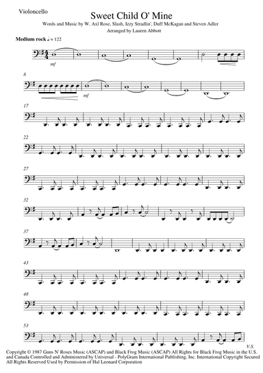 Sweet Child O' Mine (arr. Lauren Abbott)