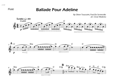 Ballade Pour Adeline (arr. César Madeira)