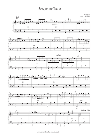 Jacqueline waltz (arr. Julia Gordon)