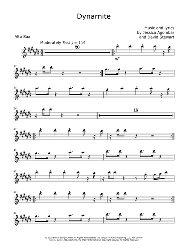 Dynamite (arr. David Lartey)