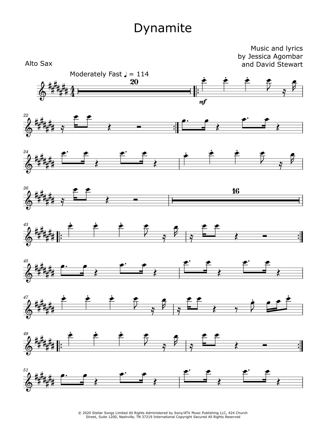 Dynamite (arr. David Lartey)