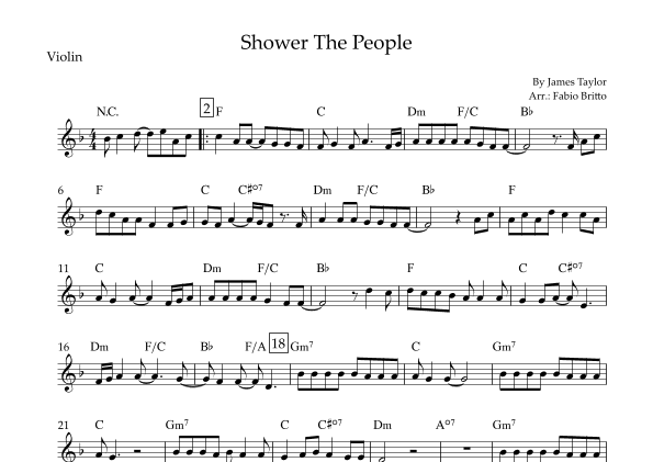 Shower The People (arr. Fabio Britto)