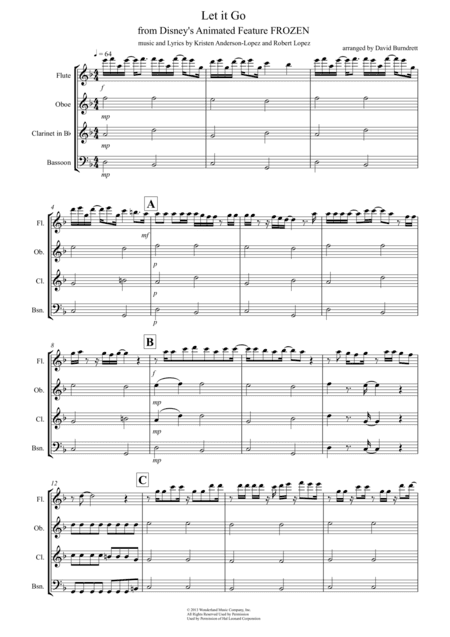 Let It Go (from Frozen) (arr. David Burndrett)