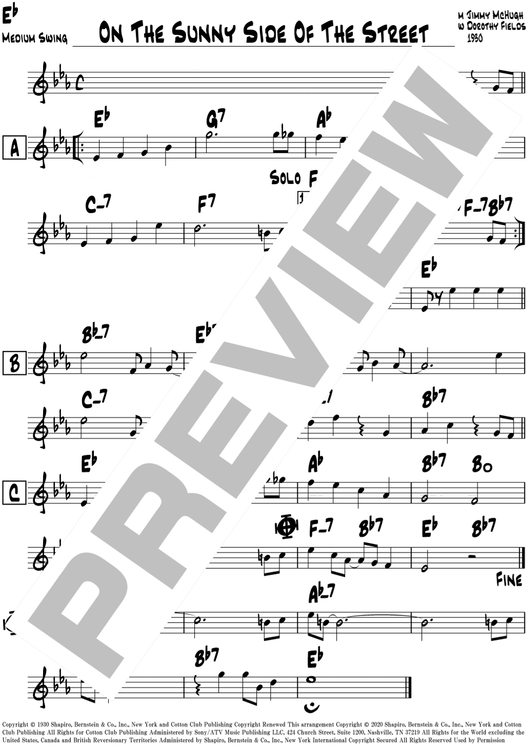 On The Sunny Side Of The Street (arr. Jimita)