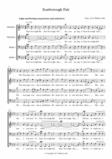 Scarborough Fair (arr. Philip Le Bas)