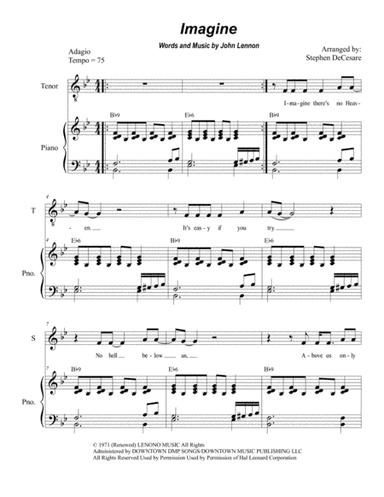 Imagine (arr. Stephen DeCesare)