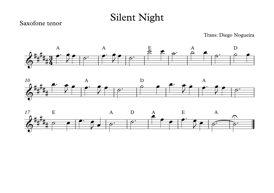 Silent Night (arr. DIEGO NOGUEIRA DE SIQUEIRA)