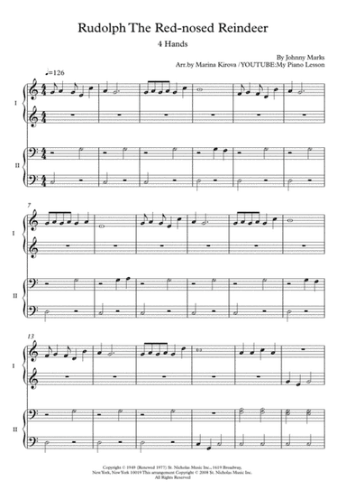 Rudolph The Red-nosed Reindeer (arr. Marina Kirova)