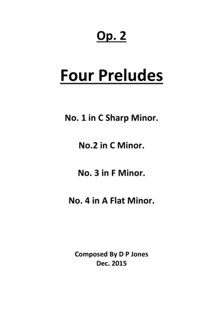 Op. 2. Four Preludes