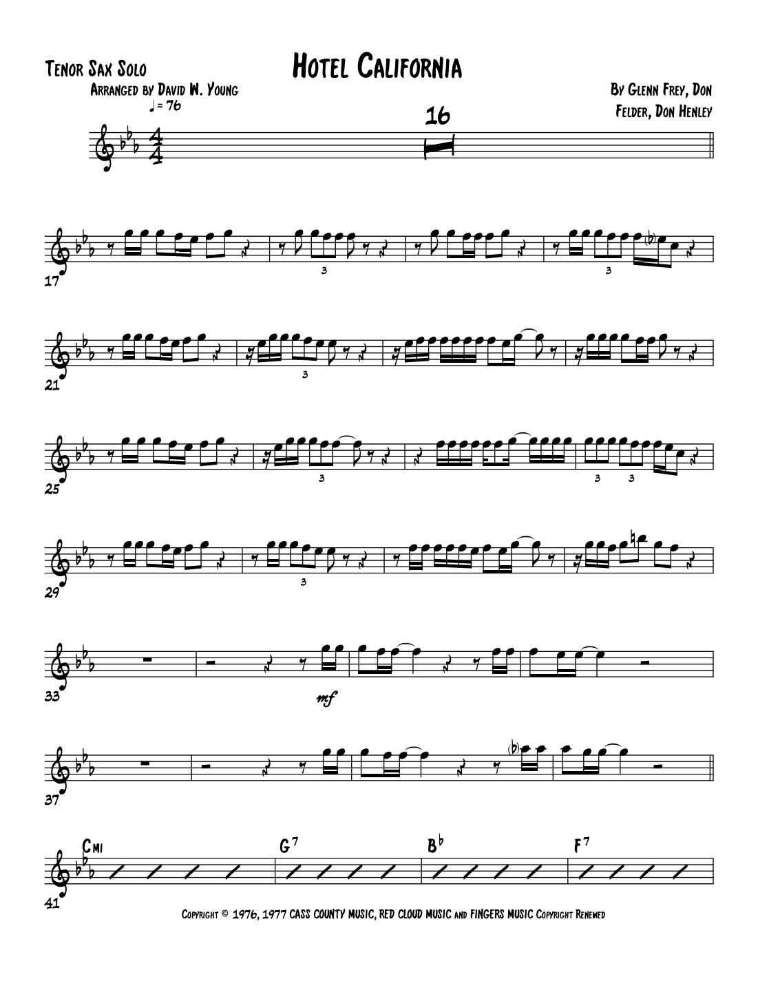 Hotel California (arr. David W. Young)