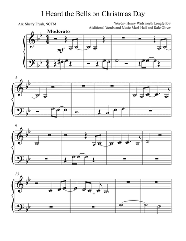 I Heard The Bells On Christmas Day (arr. Sherry Frush, NCTM)