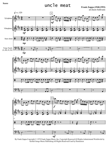 Uncle Meat (arr. Jason Sullivann)