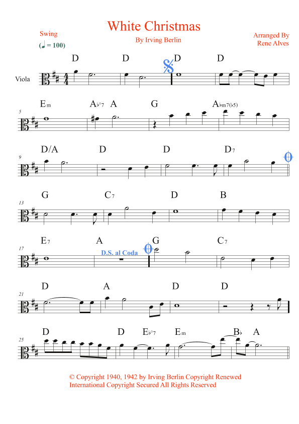 White Christmas (arr. Rene Alves)
