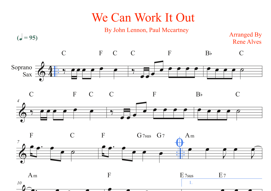 We Can Work It Out (arr. Rene Alves)