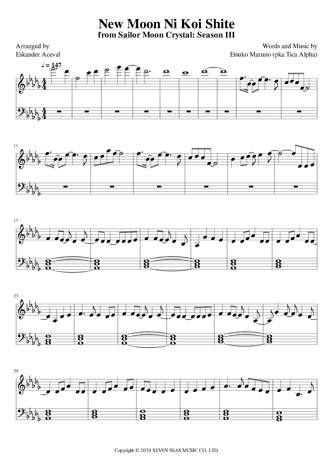 New Moon Ni Koi Shite (arr. Eskander Aceval)