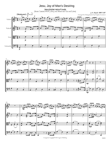 Jesu, Joy of Man's Desiring (arr. Stephen Levintow)