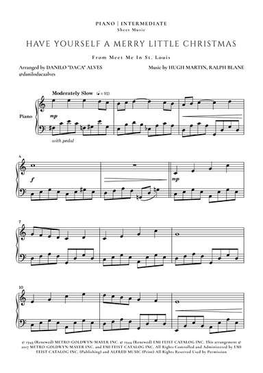 Have Yourself A Merry Little Christmas (arr. Danilo "Daca" Alves)