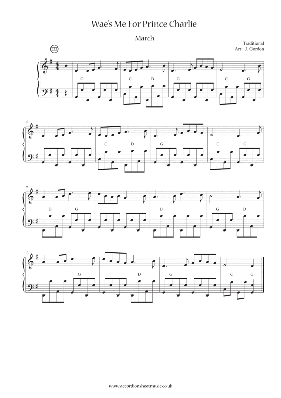 Wae's Me For Prince Charlie (arr. Julia Gordon)