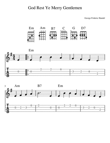 God Rest Ye Merry Gentlemen (Ukulele) (arr. Randy McGravey)