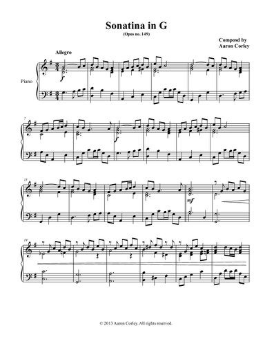 Sonatina in G, no. 1