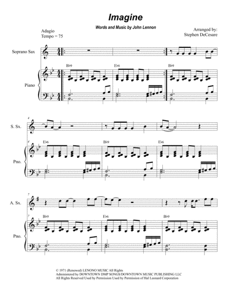 Imagine (arr. Stephen DeCesare)