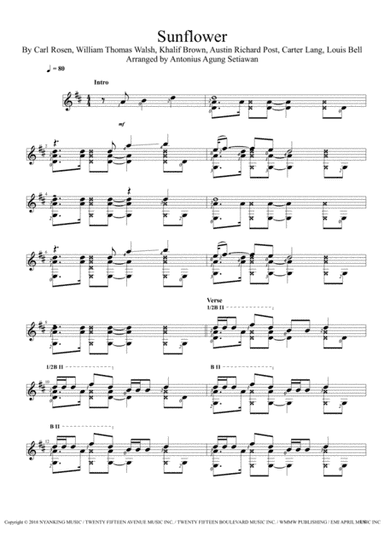 Sunflower (arr. Antonius Agung Setiawan)