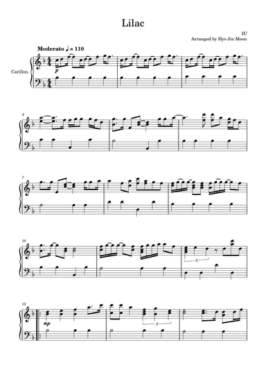 Lilac (arr. Hyo Jin Moon)