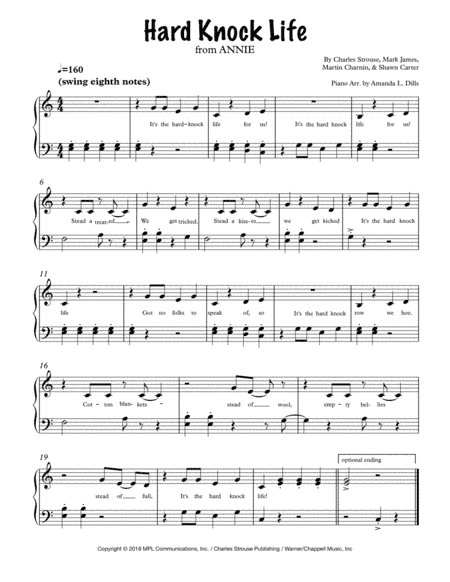 Hard Knock Life (ghetto Anthem) (arr. Amanda L. Dills)