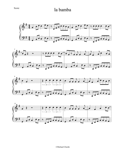 la bamba EASY PIANO (arr. pianoplayer)